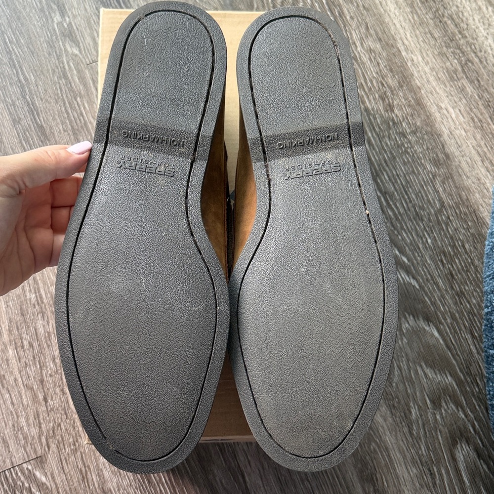 Sperry Tan Leather Boat Shoes - Picture 4 of 4